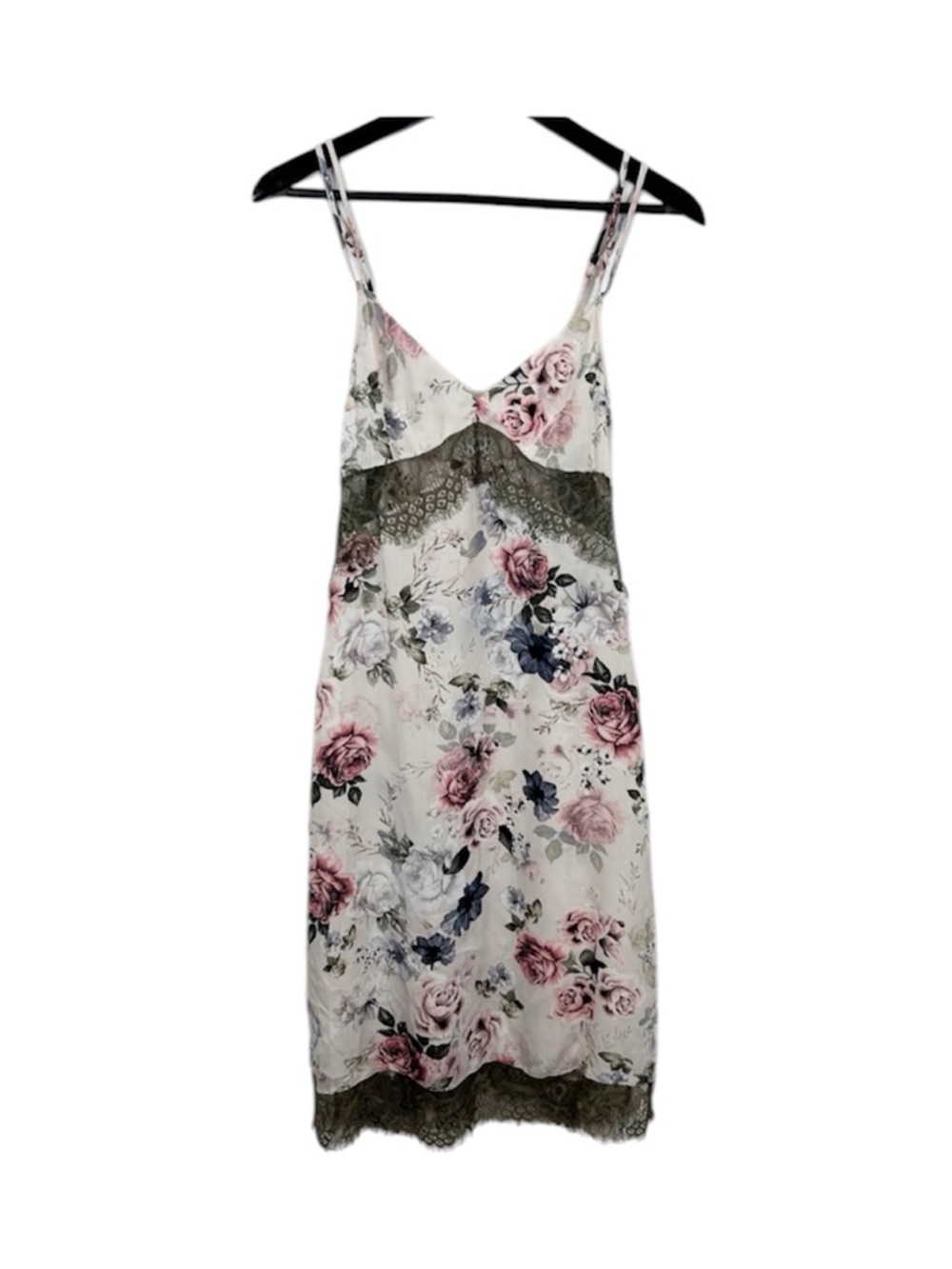 Midnight Bakery Lace Trim Nightgown Women's Size XS Floral Print